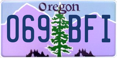 OR license plate 069BFI