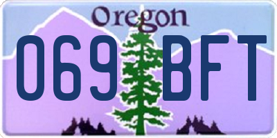 OR license plate 069BFT