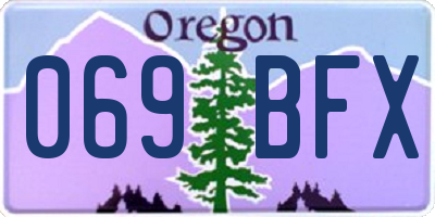 OR license plate 069BFX