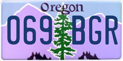 OR license plate 069BGR
