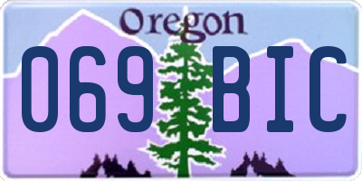 OR license plate 069BIC