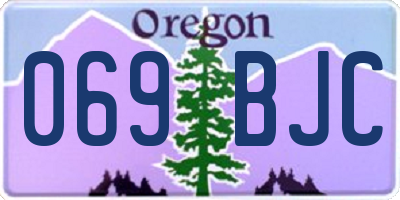 OR license plate 069BJC