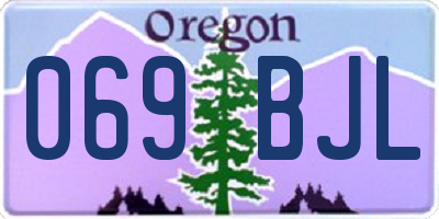 OR license plate 069BJL