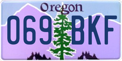 OR license plate 069BKF
