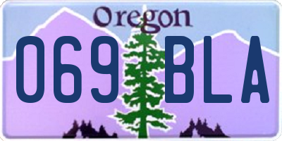 OR license plate 069BLA