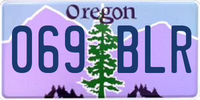 OR license plate 069BLR