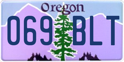 OR license plate 069BLT