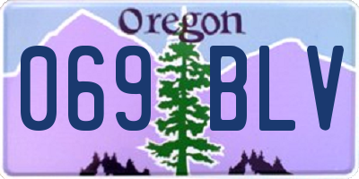 OR license plate 069BLV