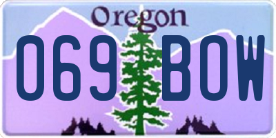 OR license plate 069BOW