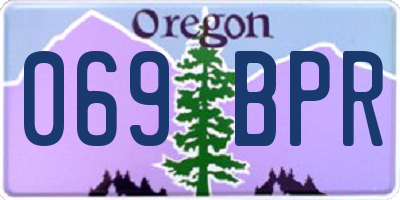 OR license plate 069BPR