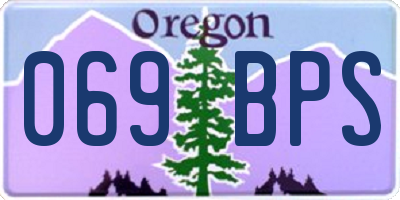 OR license plate 069BPS