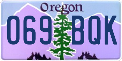 OR license plate 069BQK