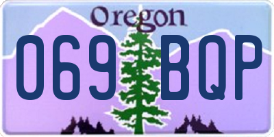 OR license plate 069BQP
