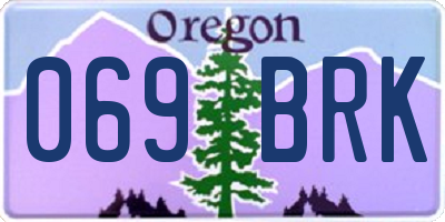 OR license plate 069BRK