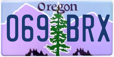 OR license plate 069BRX