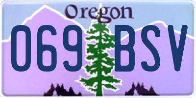 OR license plate 069BSV