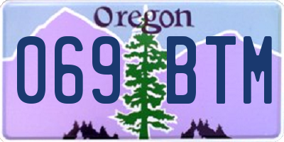 OR license plate 069BTM