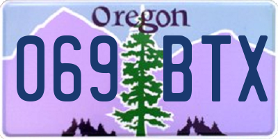 OR license plate 069BTX