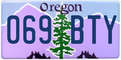 OR license plate 069BTY