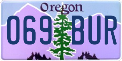 OR license plate 069BUR