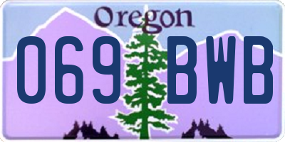 OR license plate 069BWB