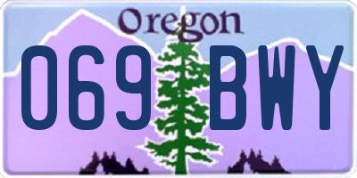 OR license plate 069BWY