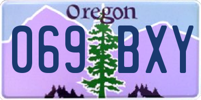 OR license plate 069BXY