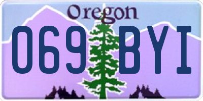 OR license plate 069BYI