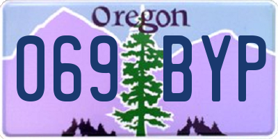 OR license plate 069BYP