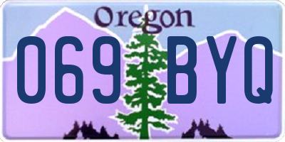 OR license plate 069BYQ