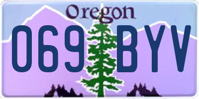 OR license plate 069BYV