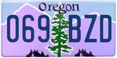 OR license plate 069BZD