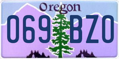 OR license plate 069BZO