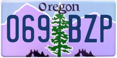 OR license plate 069BZP