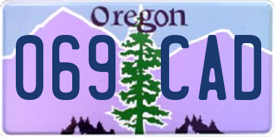 OR license plate 069CAD