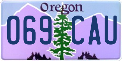OR license plate 069CAU