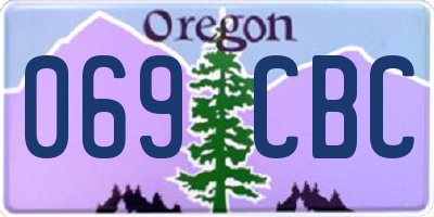 OR license plate 069CBC