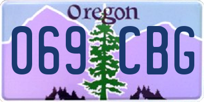 OR license plate 069CBG