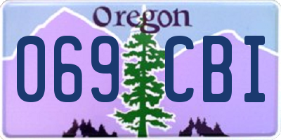OR license plate 069CBI