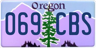 OR license plate 069CBS