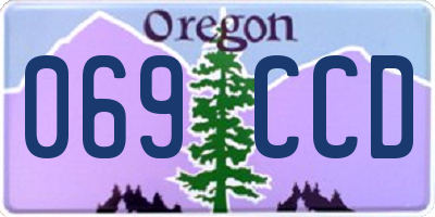 OR license plate 069CCD