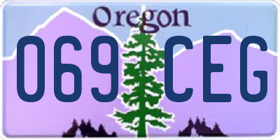 OR license plate 069CEG