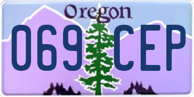 OR license plate 069CEP