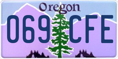 OR license plate 069CFE
