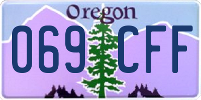 OR license plate 069CFF