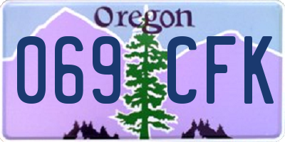 OR license plate 069CFK