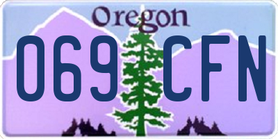 OR license plate 069CFN