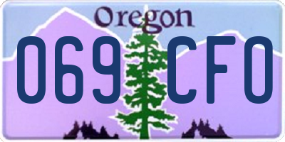 OR license plate 069CFO