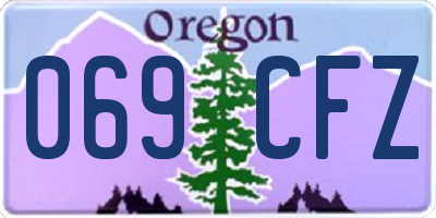 OR license plate 069CFZ