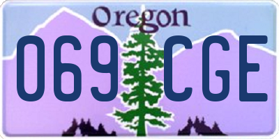 OR license plate 069CGE